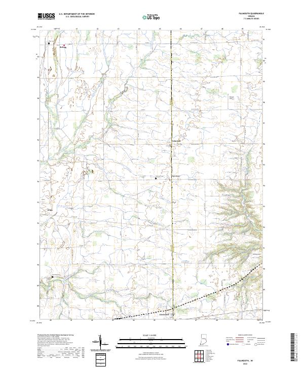 US Topo 7.5-minute map for Falmouth IN