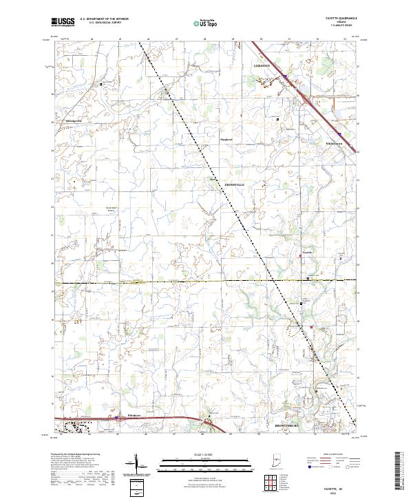 US Topo 7.5-minute map for Fayette IN