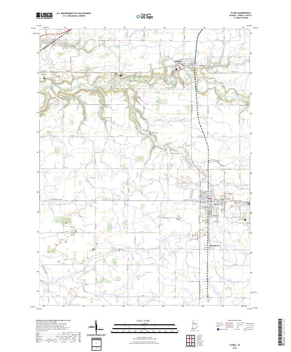 US Topo 7.5-minute map for Flora IN