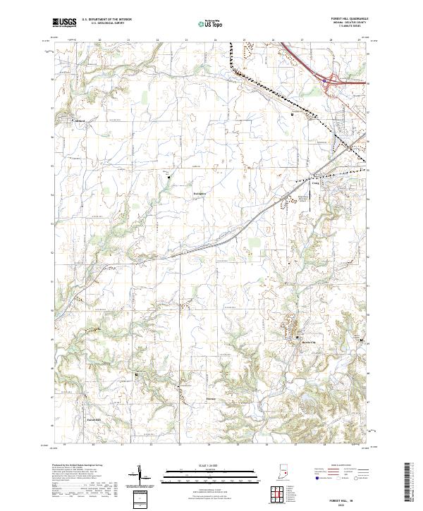 US Topo 7.5-minute map for Forest Hill IN