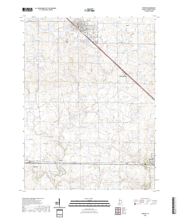 US Topo 7.5-minute map for Fowler IN