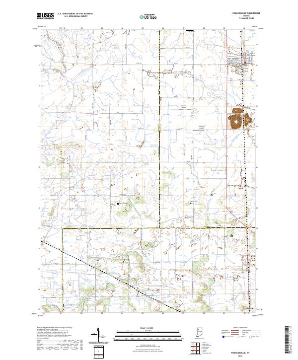 US Topo 7.5-minute map for Francesville IN