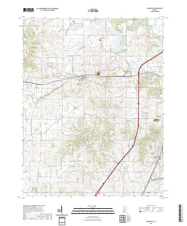 US Topo 7.5-minute map for Francisco IN