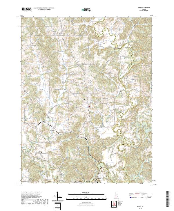 US Topo 7.5-minute map for Fulda IN