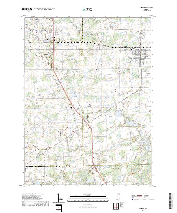 US Topo 7.5-minute map for Garrett IN