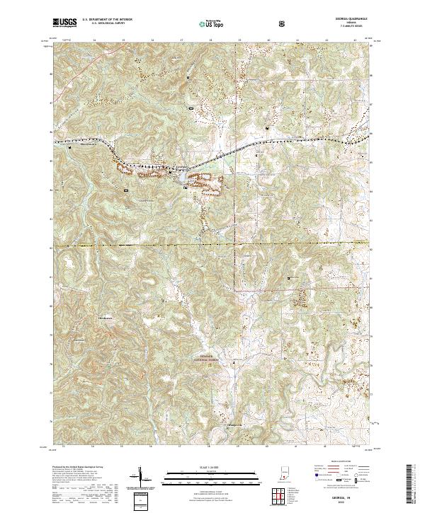 US Topo 7.5-minute map for Georgia IN