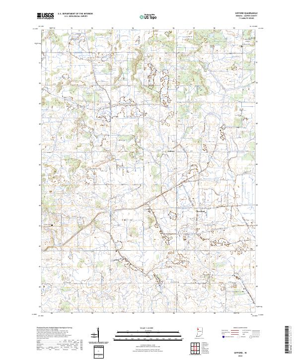 US Topo 7.5-minute map for Gifford IN