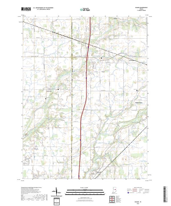 US Topo 7.5-minute map for Gilman IN