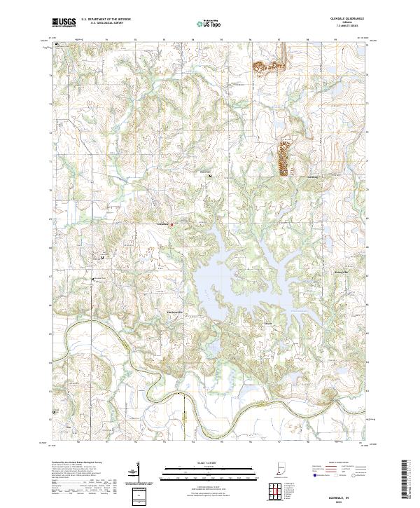 US Topo 7.5-minute map for Glendale IN