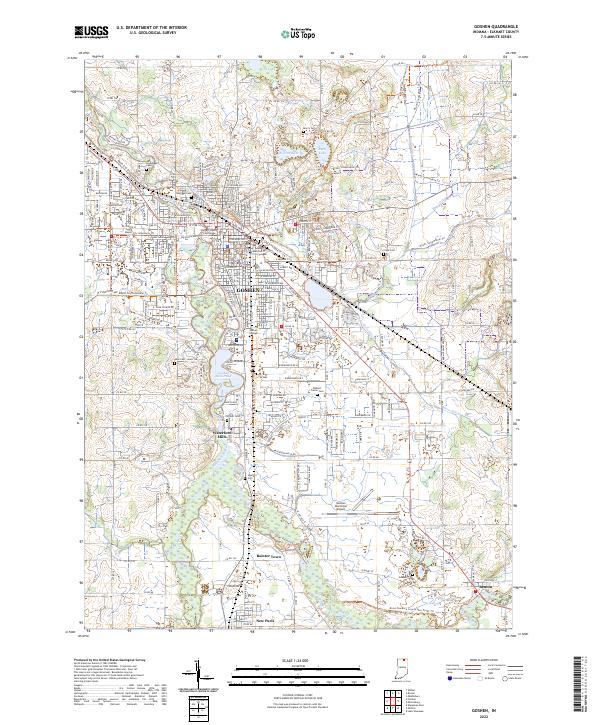 US Topo 7.5-minute map for Goshen IN