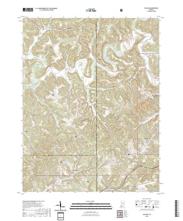 US Topo 7.5-minute map for Hillham IN