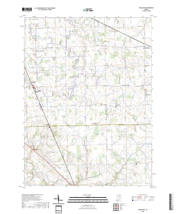 US Topo 7.5-minute map for Hoagland IN