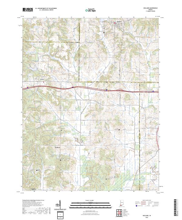 US Topo 7.5-minute map for Holland IN