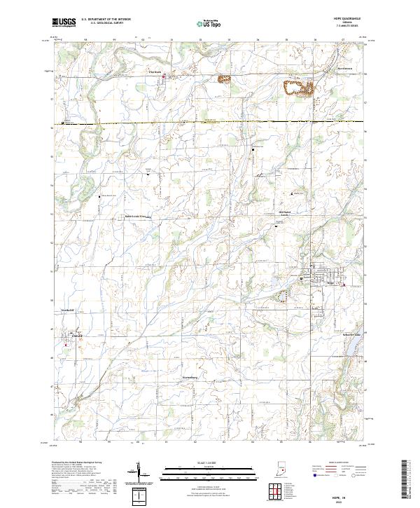 US Topo 7.5-minute map for Hope IN