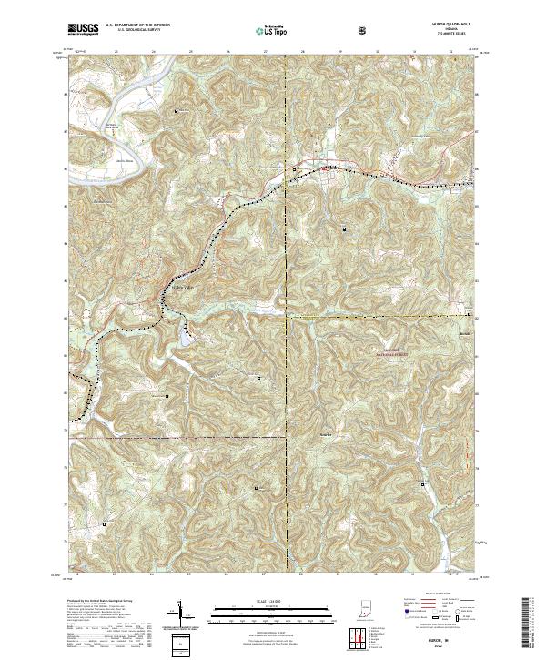 US Topo 7.5-minute map for Huron IN