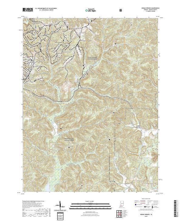 US Topo 7.5-minute map for Indian Springs IN