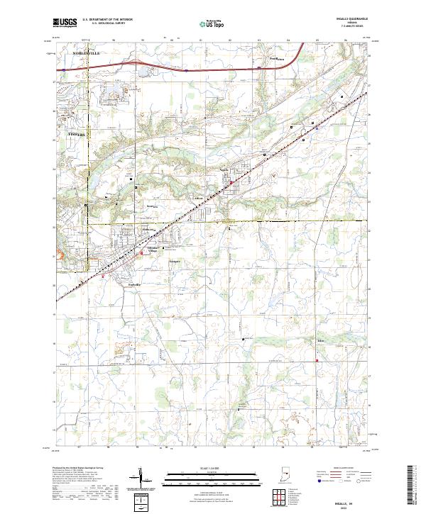 US Topo 7.5-minute map for Ingalls IN