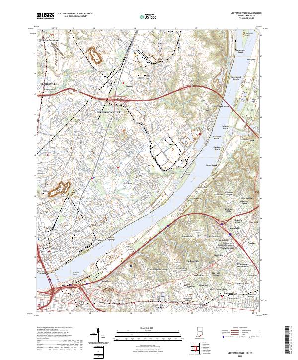 US Topo 7.5-minute map for Jeffersonville INKY