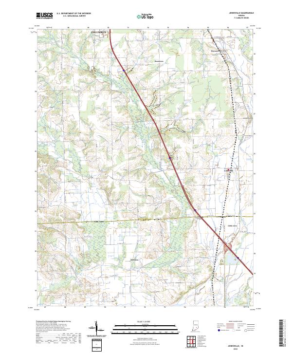 US Topo 7.5-minute map for Jonesville IN