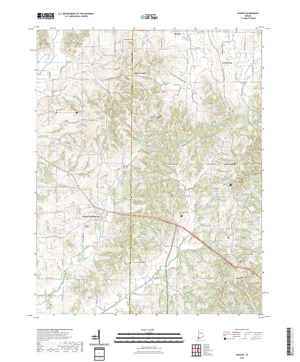 US Topo 7.5-minute map for Kasson IN