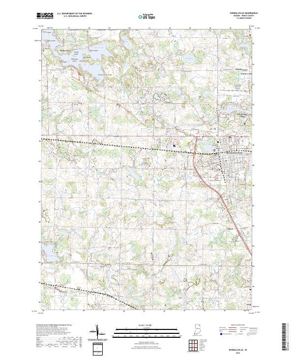 US Topo 7.5-minute map for Kendallville IN