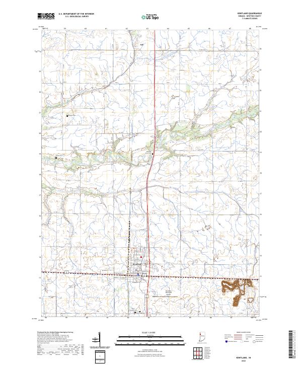 US Topo 7.5-minute map for Kentland IN