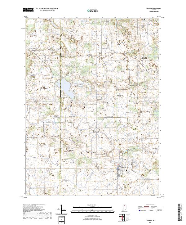 US Topo 7.5-minute map for Kewanna IN