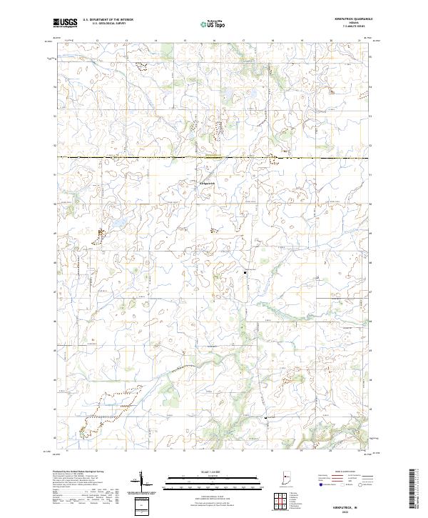 US Topo 7.5-minute map for Kirkpatrick IN