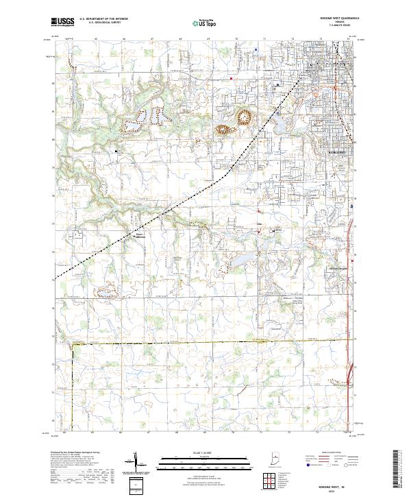 US Topo 7.5-minute map for Kokomo West IN