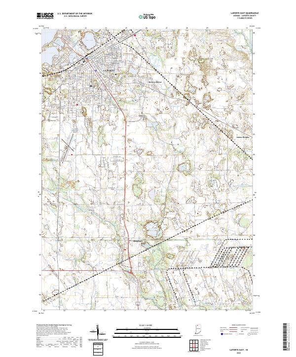 US Topo 7.5-minute map for LaPorte East IN