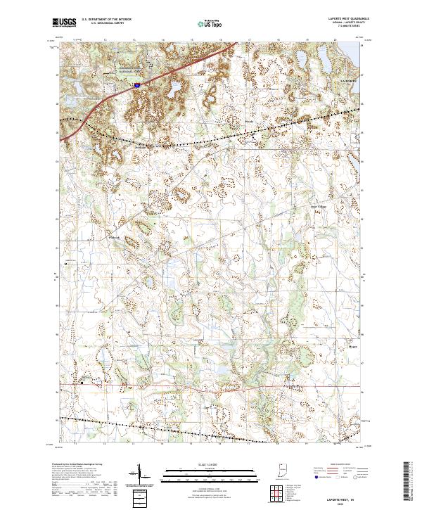 US Topo 7.5-minute map for LaPorte West IN