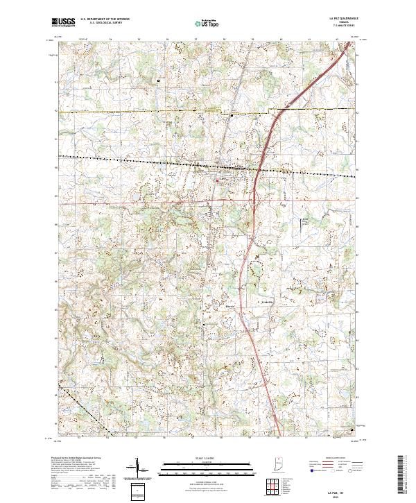 US Topo 7.5-minute map for La Paz IN