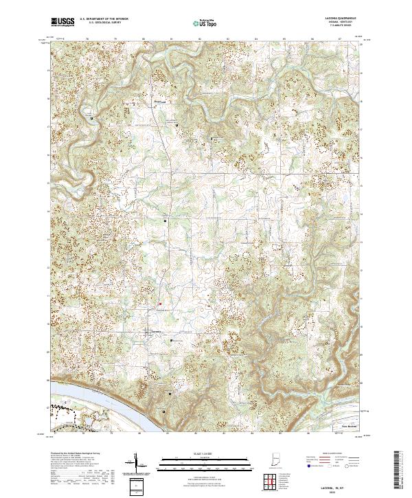 US Topo 7.5-minute map for Laconia INKY