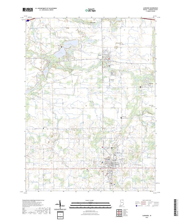 US Topo 7.5-minute map for Lagrange IN