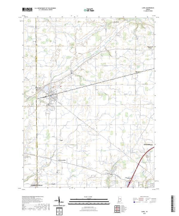 US Topo 7.5-minute map for Lapel IN