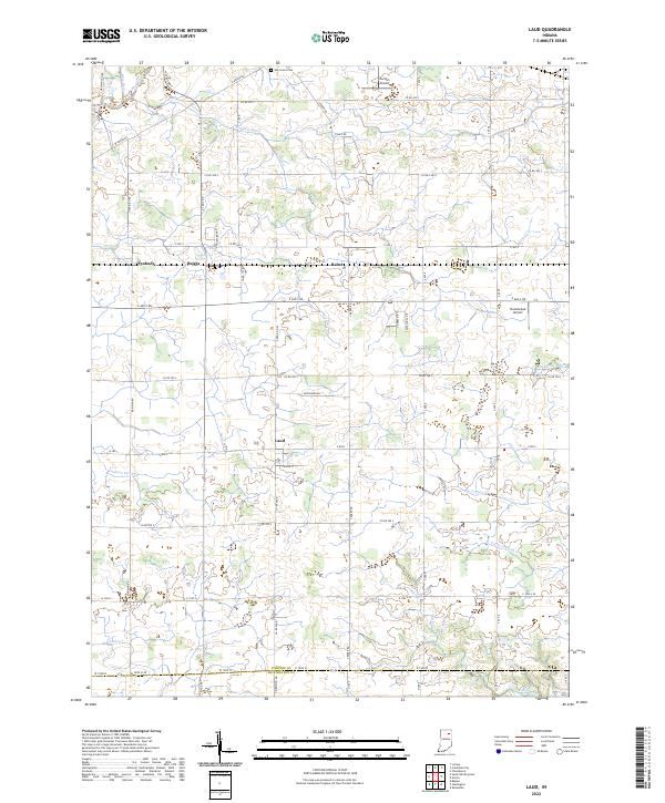 US Topo 7.5-minute map for Laud IN