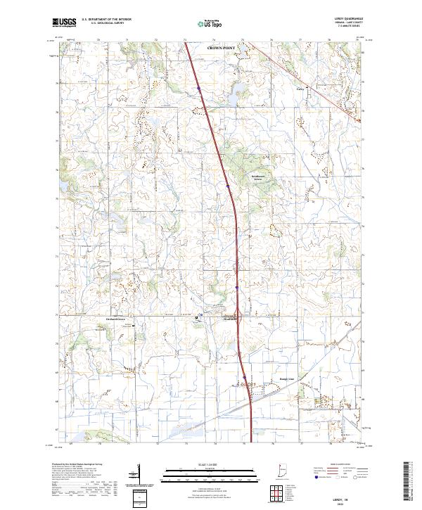 US Topo 7.5-minute map for Leroy IN