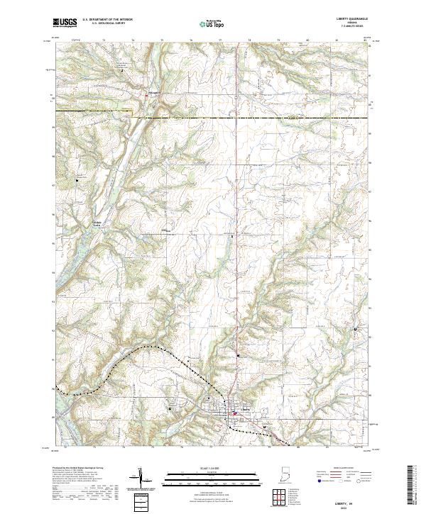 US Topo 7.5-minute map for Liberty IN