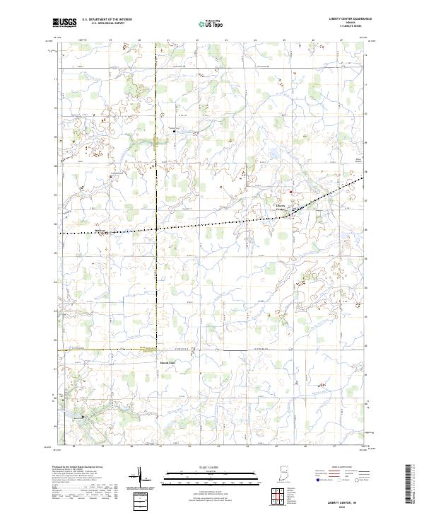 US Topo 7.5-minute map for Liberty Center IN