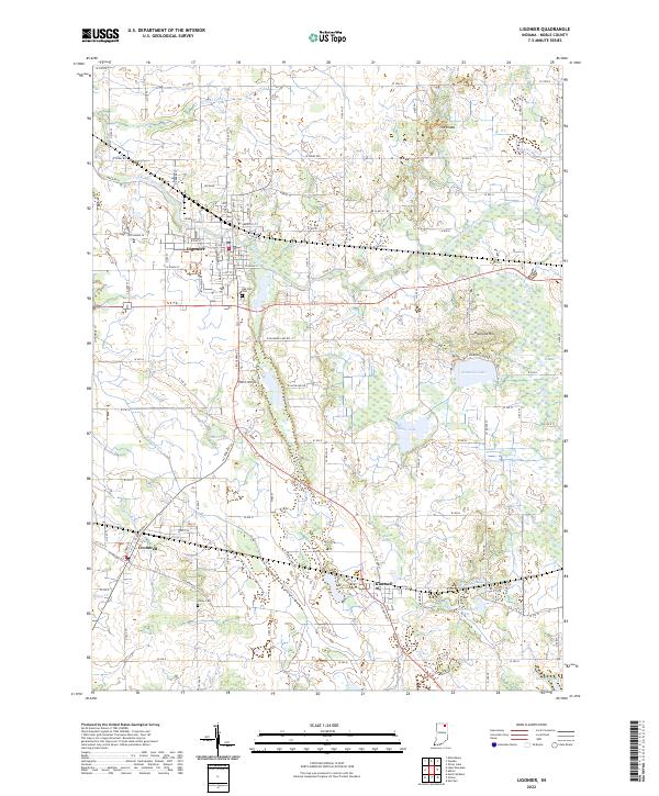 US Topo 7.5-minute map for Ligonier IN