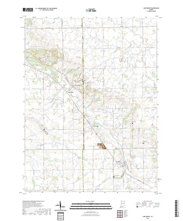 US Topo 7.5-minute map for Linn Grove IN