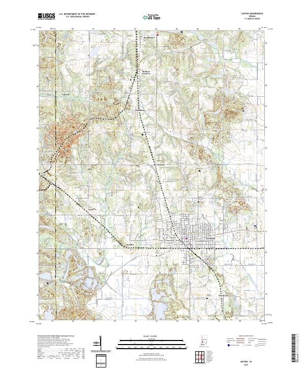 US Topo 7.5-minute map for Linton IN