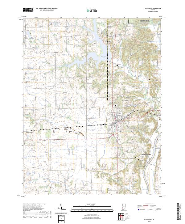 US Topo 7.5-minute map for Loogootee IN