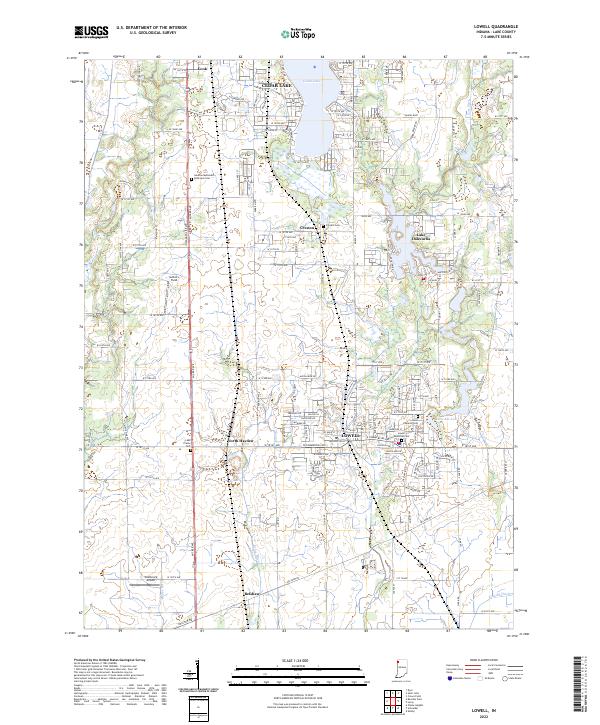 US Topo 7.5-minute map for Lowell IN