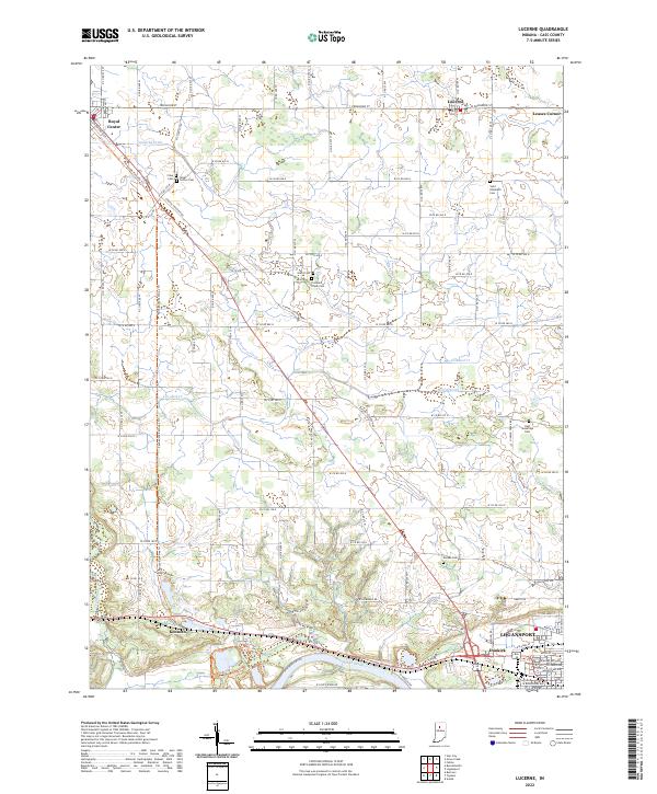 US Topo 7.5-minute map for Lucerne IN