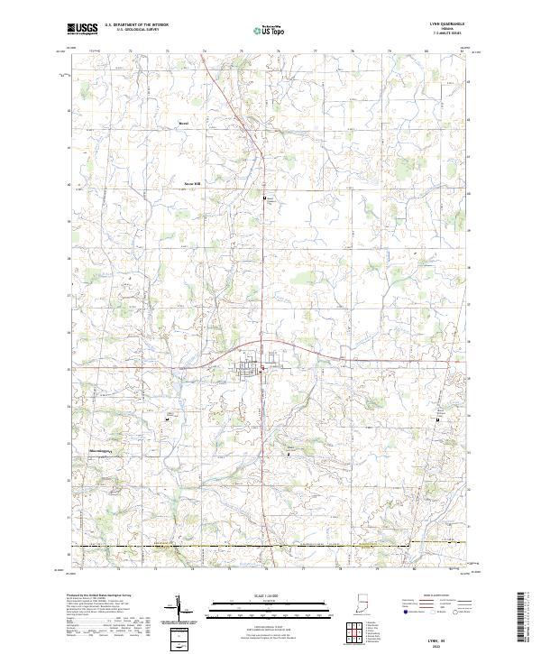 US Topo 7.5-minute map for Lynn IN