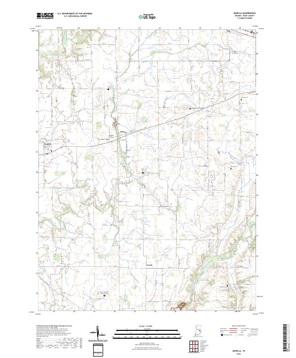 US Topo 7.5-minute map for Manilla IN