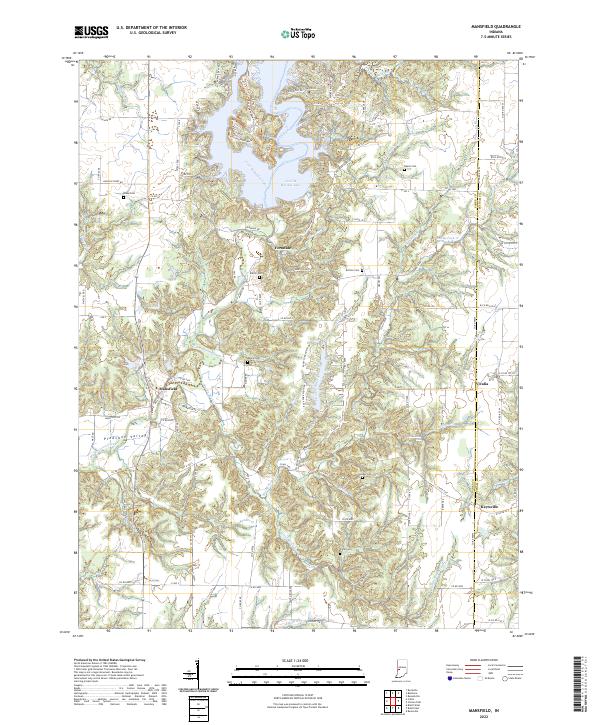 US Topo 7.5-minute map for Mansfield IN