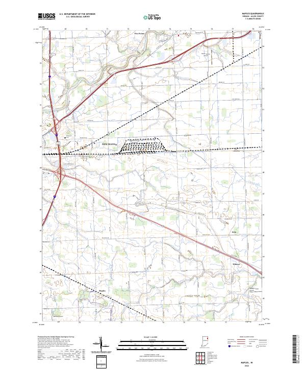 US Topo 7.5-minute map for Maples IN