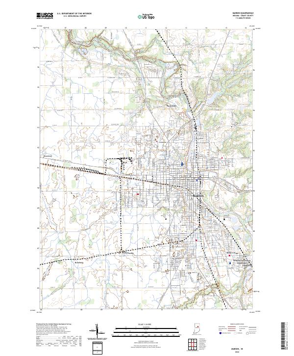 US Topo 7.5-minute map for Marion IN